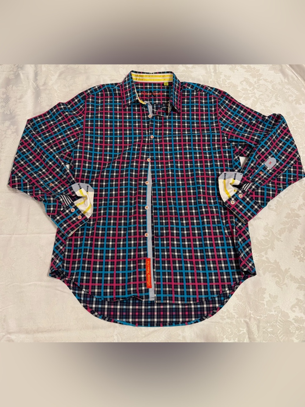 Robert Graham Men's Multicolor Plaid Button-Down Long Sleeve Shirt